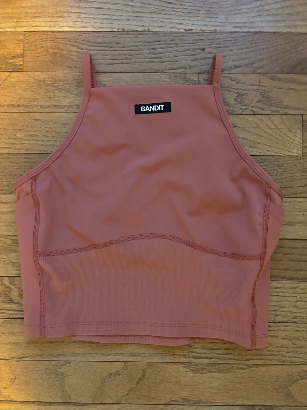 Bandit Women's High-Neck Crop Tank Top - Clay